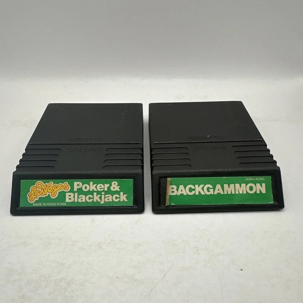 Backgammon & Poker BlackJack Mattel Intellivision 1979 Games LOT Bundle